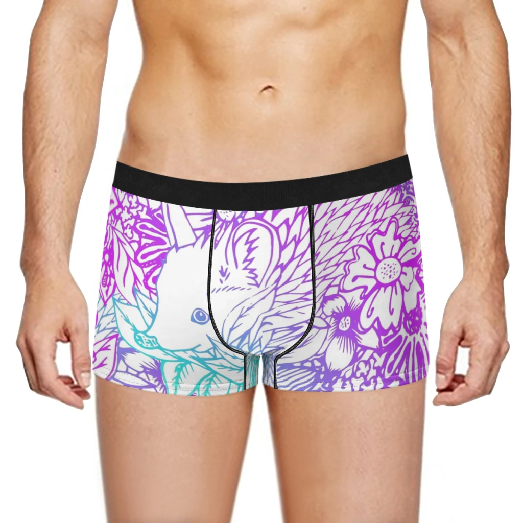 Purple Underpants Breathbale Panties Man Underwear Sexy Shorts Boxer Briefs