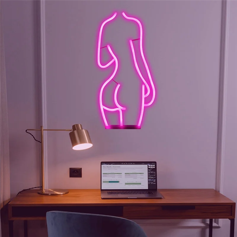 

A84Z-Neon Sign, Lady Back LED Neon Lights Signs For Wall Decor Battery And USB Powered Neon Sign For Bedroom Bar Man Cave