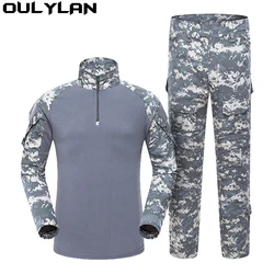 Oulylan Training Suit Tactical Uniform Clothes Suits Camouflage Hunting Shirts Pants Paintball Sets  Pant Men