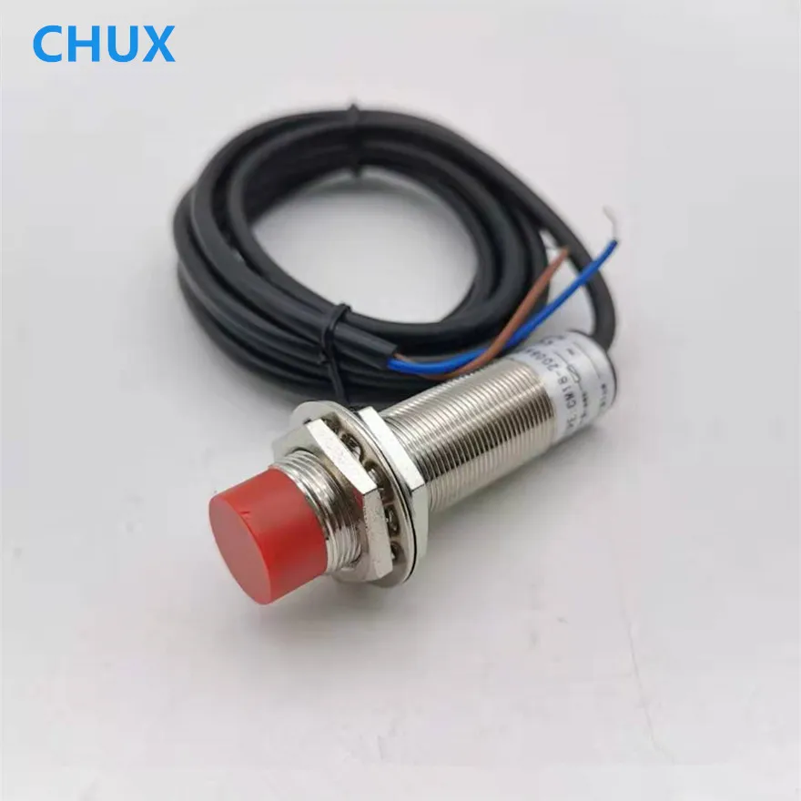 CHUX Capacitive Proximity Sensor Switch AC 200V M18 Cylinder Type 8mm Sensing Distance Metal Motion Sensors