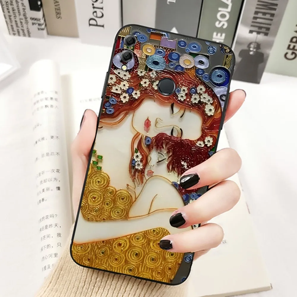 Starry Night Klimt Kiss Phone Case For Huawei Honor 10 lite 9 20 7A 9X 30 50 60 70 pro plus Soft Silicone Cover