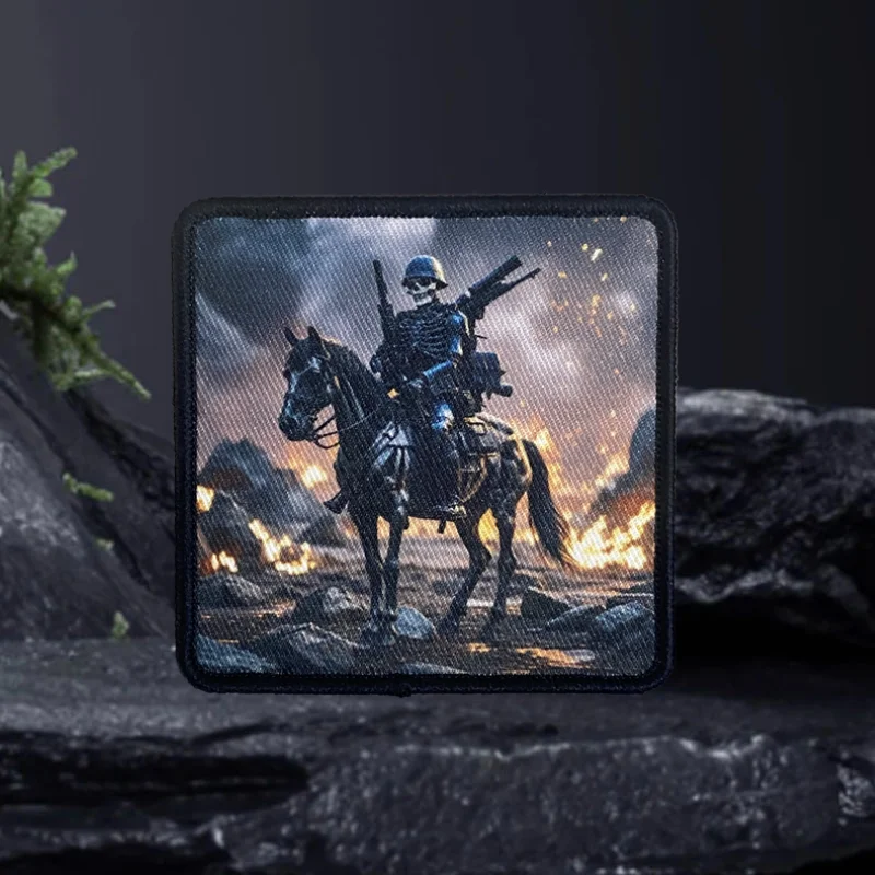 

Skull Soldier Tactical Patch Skull Riding Morale Badge Hook and Loop Military Backpack Clothing Decorative Sticker Armband