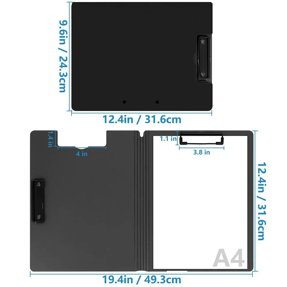 Double réinitialisation D.lique A4 Résistant à 360 °, Couverture de Fichiers Pliable, Planches d'Écriture pour Bureau, Médecin, École, Téléchargements de Travail