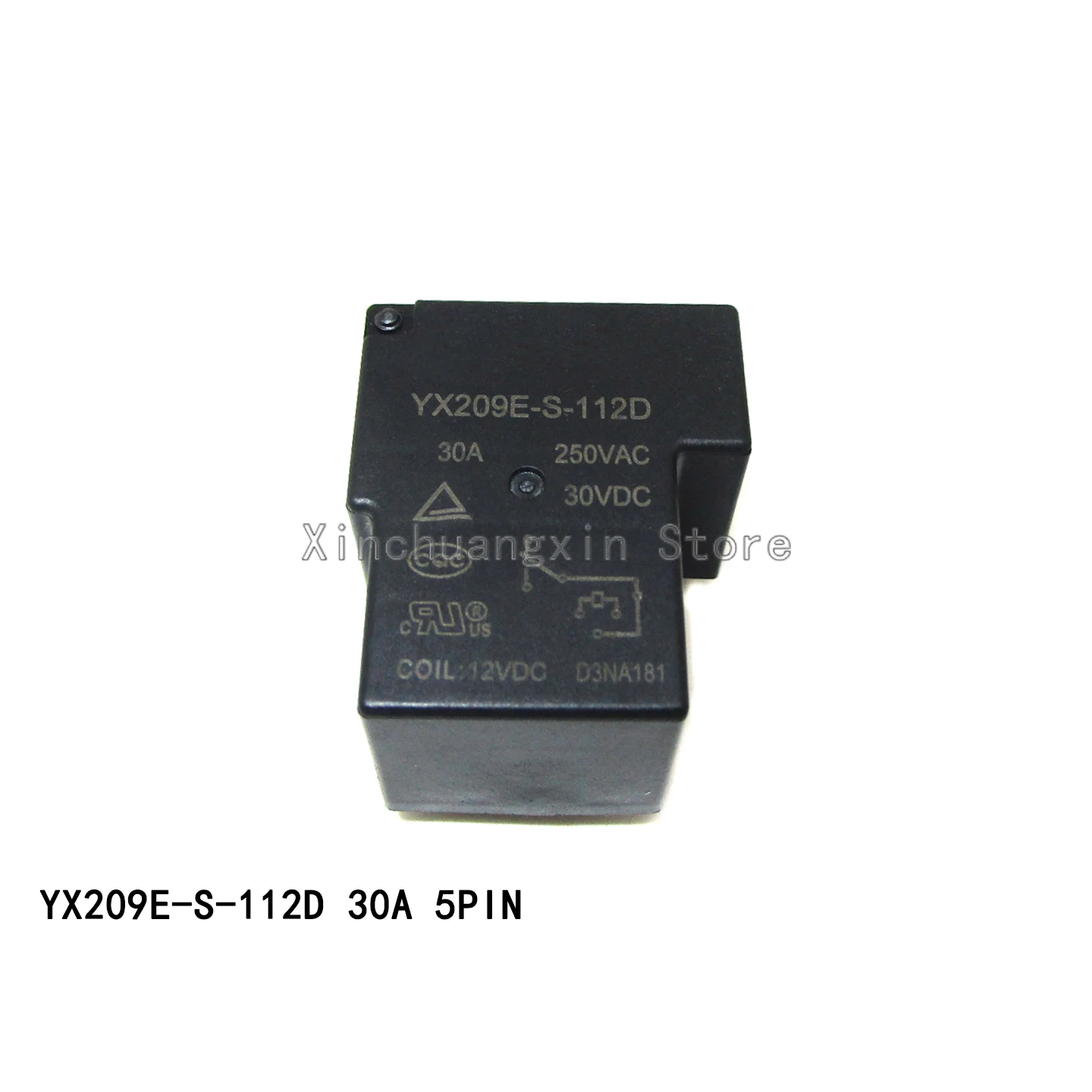 YX209E-S-112D 12VDC, 5-pin, genuine Yongneng power relay, 5-pin, 30 A/20 A, one normally open and one normally closed contact