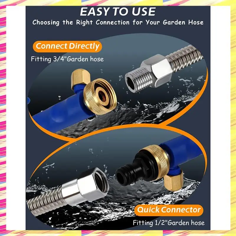 

ABJJ Jet Nozzle For Garden Hose Power Washer High Pressure Washer Tools With 2 Different Nozzles And Hose Quick Connectors