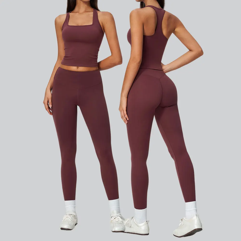 Women 2 Piece Yoga Set Workout Sportswear Women's Sexy Fitness Push Up High Waist Leggings Sports Bra Suits Pilates Gym Clothes