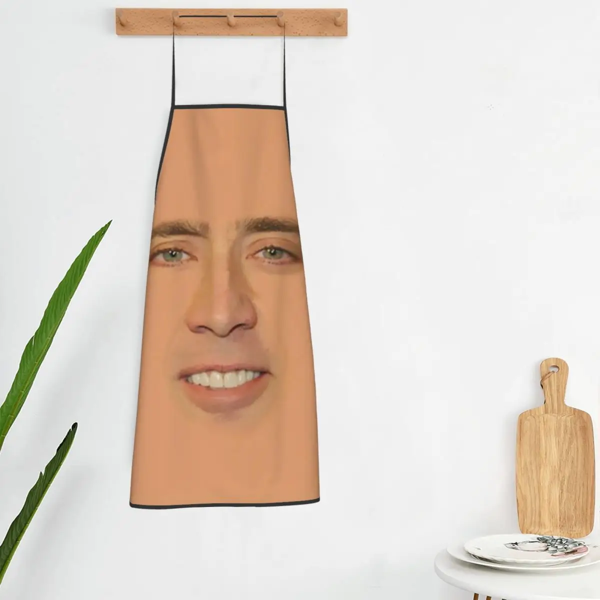 نيكولاس كيج كامل الوجه المئزر الشيف الطبخ المطبخ Tablier أكمام مريلة تنظيف المطبخ بينافور للنساء الرجال البستنة #4