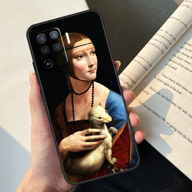 ليوناردو دافنشي الموناليزا الفن حالة ل ممن لهم A54 A74 A94 A17 A57 A77 A76 A16 A96 A18 A60 A80 A40 A38 A58 A78 A98 A15 A5 Pro