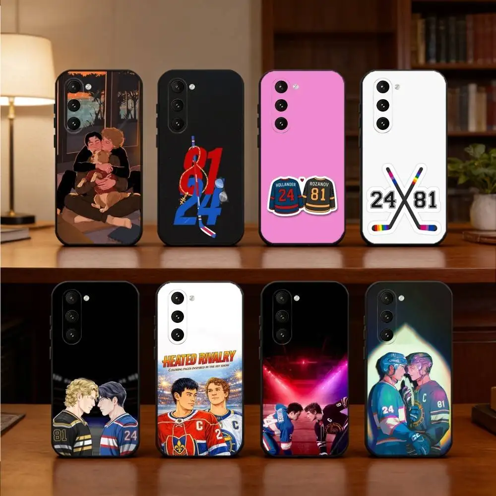 

Ice hockey Heated Rivalry Phone Case For Samsung Galaxy A73,21,22,32,71,53,52,51,80,5G Soft Black Cover