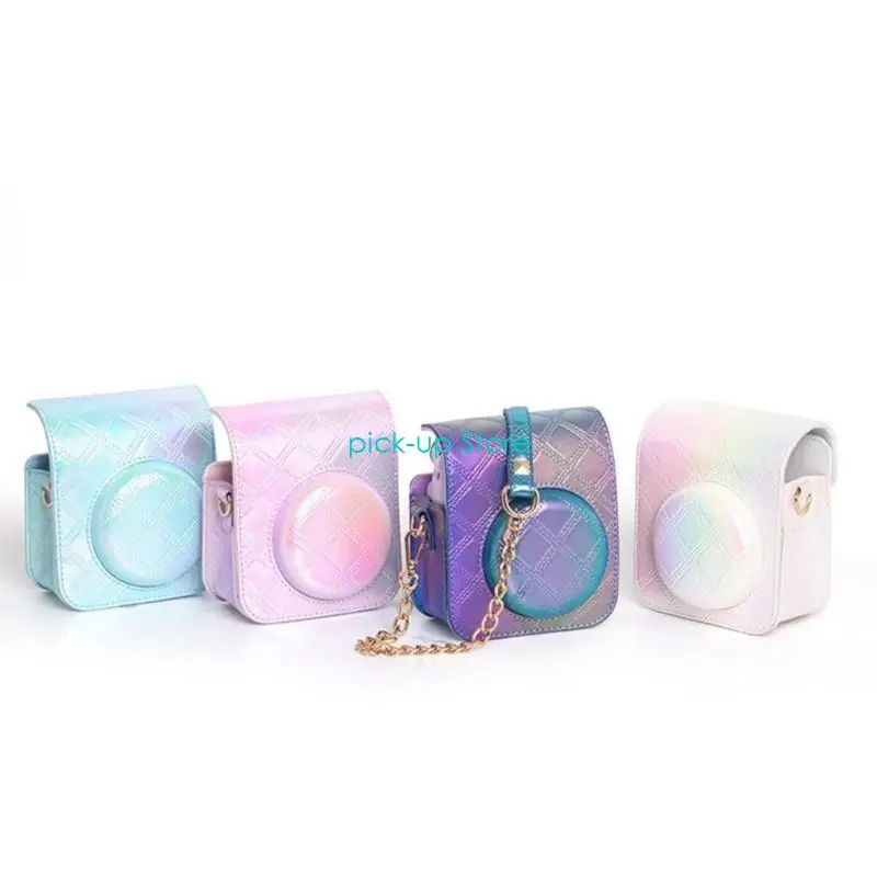 Q5WA PU PETH CAMERA CAMERA PER MINI12 Istanti Borsa per fotocamera con spalline e tasca regolabili