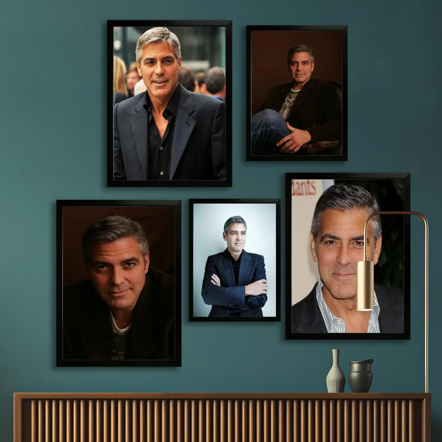 George Clooney Canvas Art Poster and Wall Art Picture Print, Modern Family Bedroom Decor Posters,Decorative painting