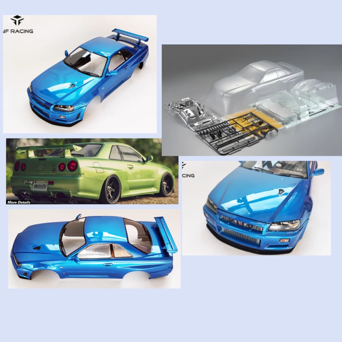 透明ボディシェル 1/10 オンロードドリフト フラット 4K hpi s14
