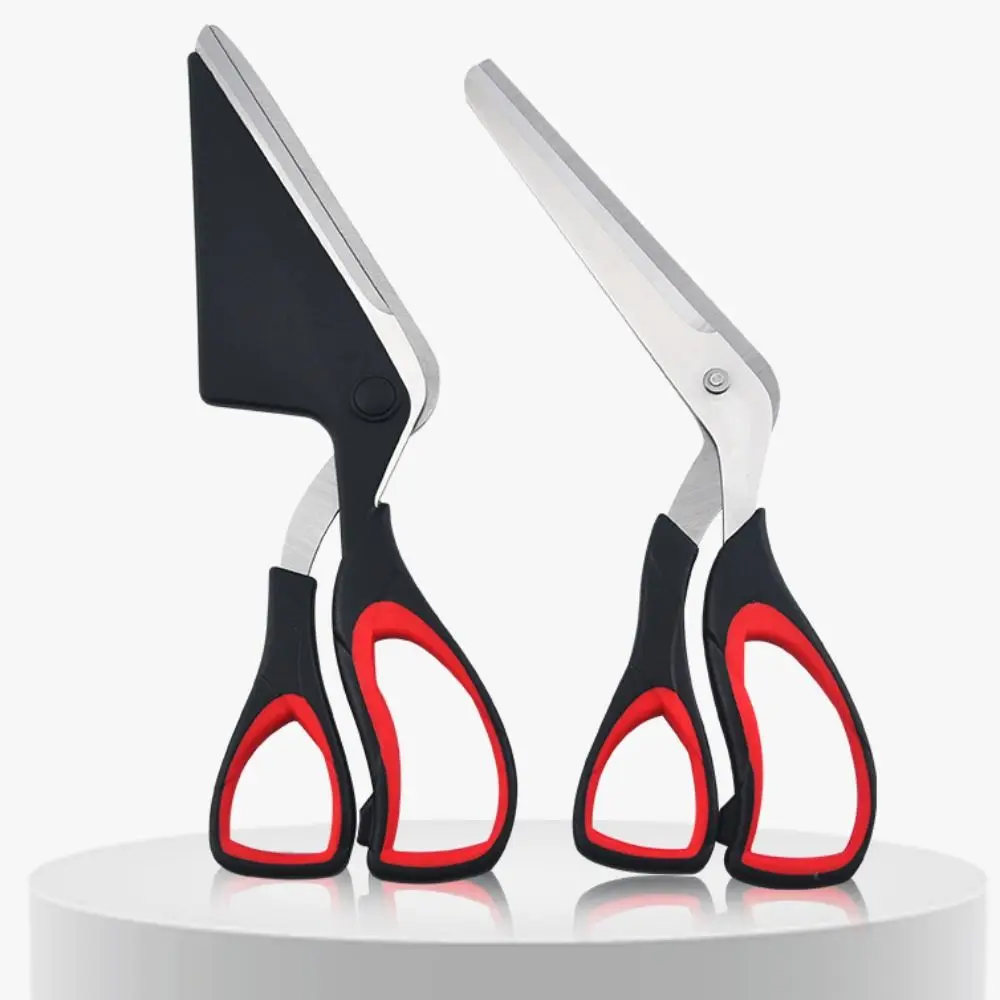 

2 in 1 Pizza Scissors Detachable Stainless Steel Blade Pizza Cutter Ergonomic Grip Kitchen Scissors Barbecue Scissors Food