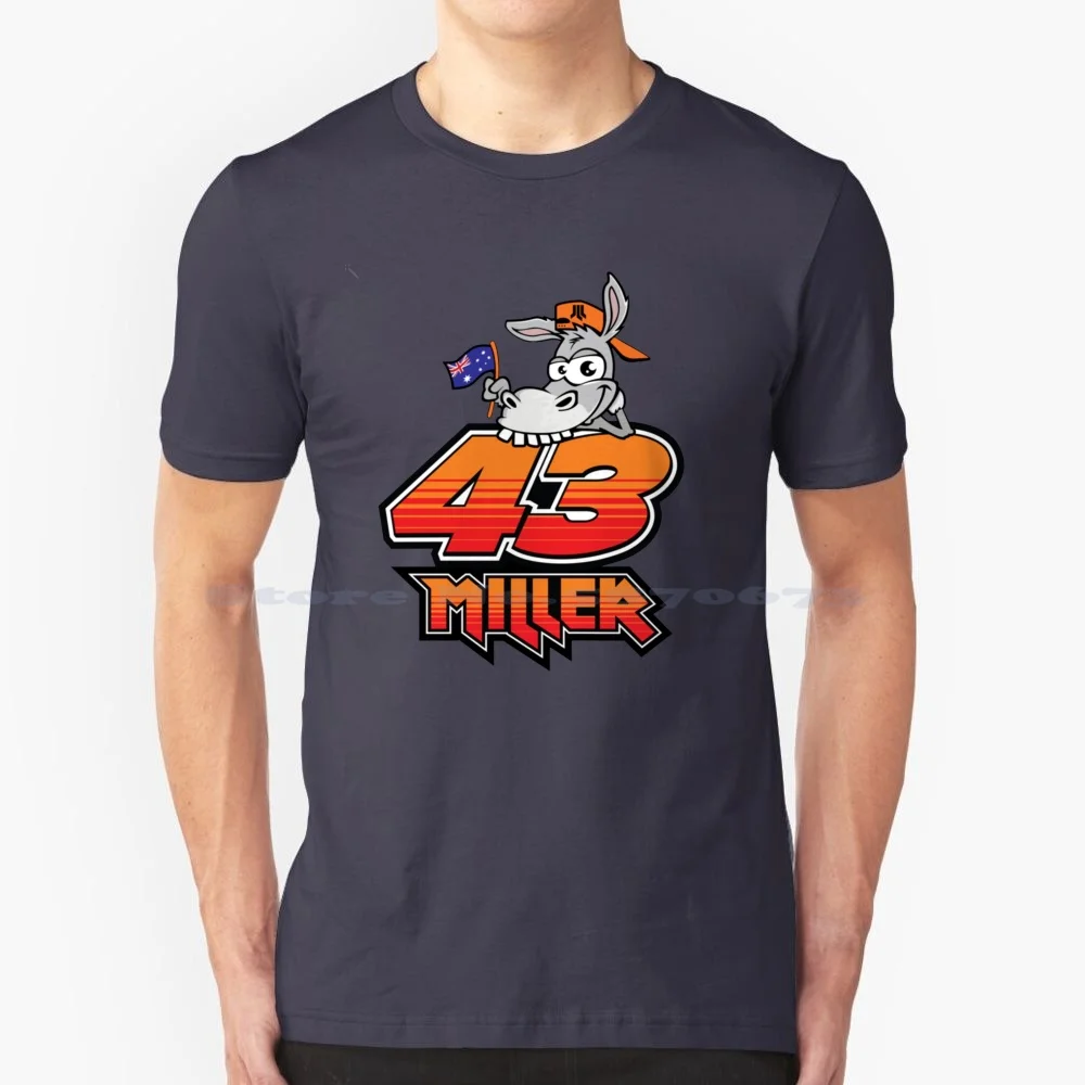 Jack Miller Number 43 T Shirt 100% Cotton Tee Helmet Motorbike Motorcycle Racer Jack Miller Number 43 Jack Miller Number 43