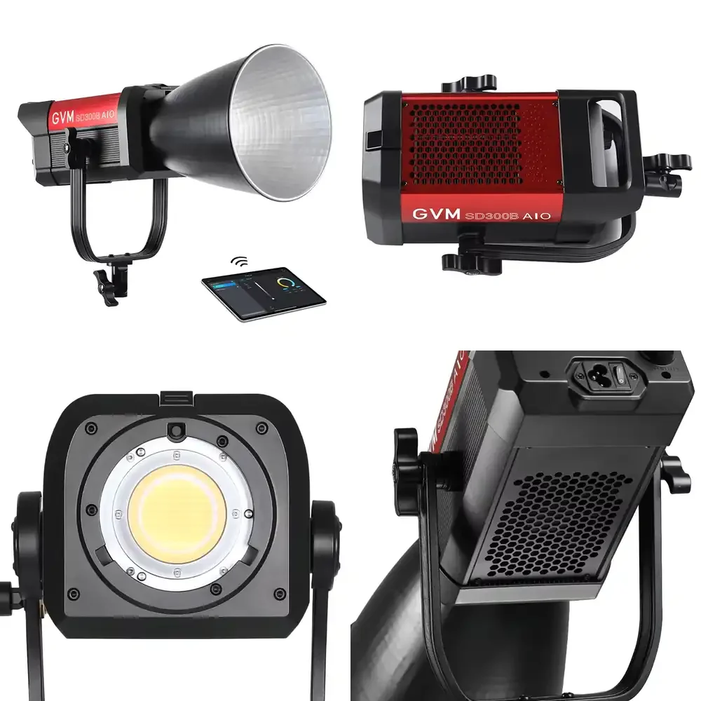 

GVM SD300B AIO Portable LED Lighting for Photography 300W Studio Video Light 5600K for Product Photography Live Streaming