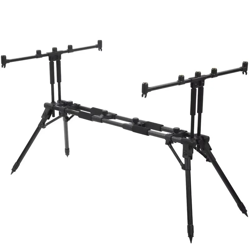 2026 European style library fishing four-head aluminum alloy bracket quick folding pole swinger multi-head alarm