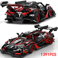 High-tech Expert Super Speed Champions Car MOC City 1391pcs 1337pcs Model Racing Vehicle Building Blocks Bricks DIY Toys For Boy