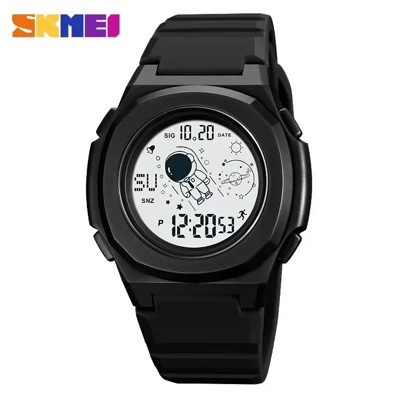 SKMEI 2024 Fashion Casual Chrono Back Light Digital Date Wristwatch Clock reloj hombre Astronaut style Countdown Men Sport Watch