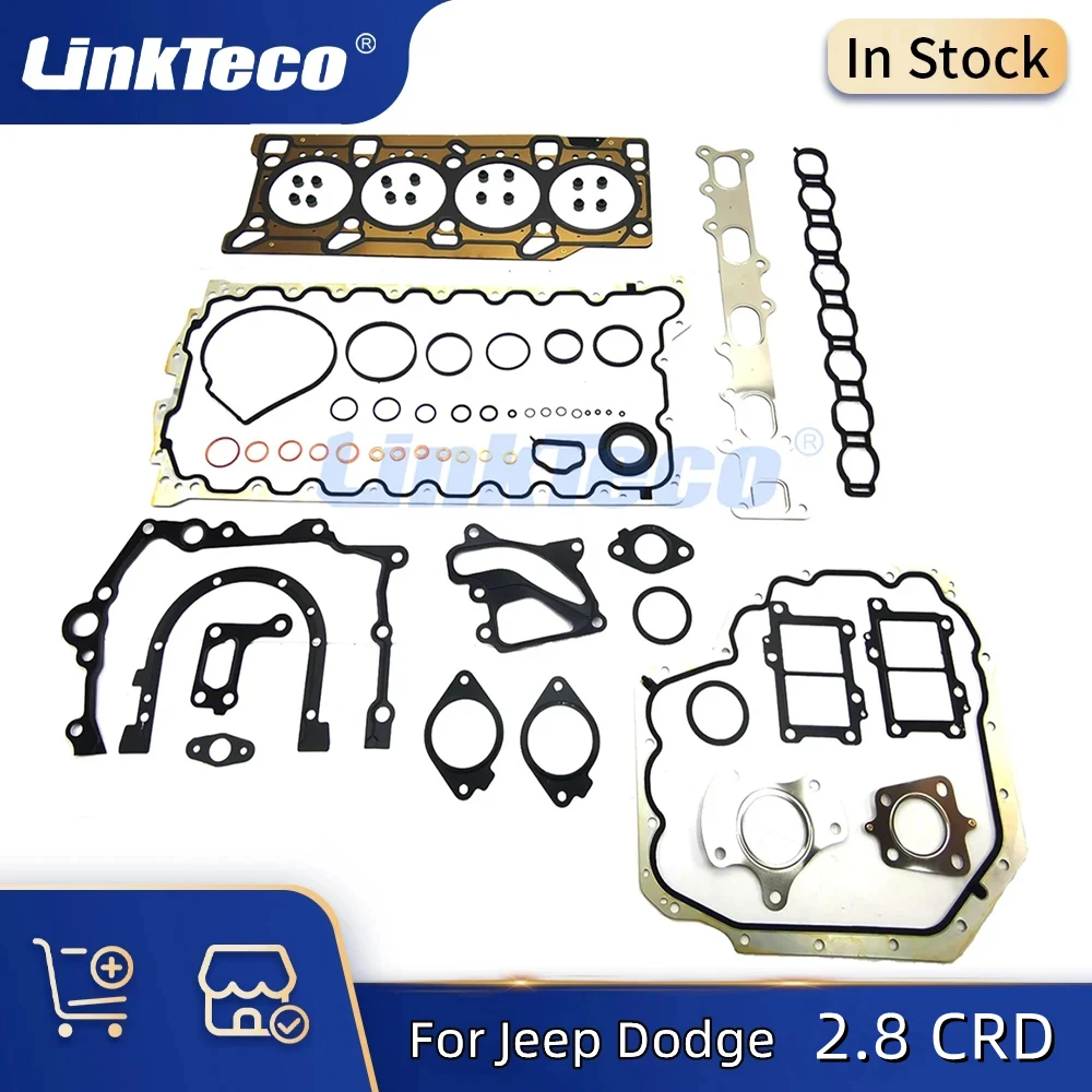 Car Engine Overhaul Kit for 2007-2011 Jeep Cherokee KK Wrangler JK Dodge Nitro KA 2.8CRD 2.8 L Full Gasket Kit