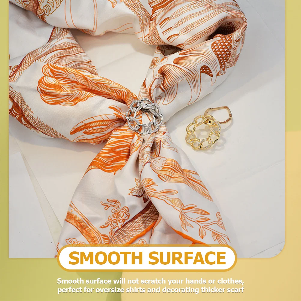 

Ring For Women Silk Scarf Buckle T Shirt Tie Holder Clothing Ring Wrap Scarf Ties Cardigan Buckle Dress Clip Shirt Clip
