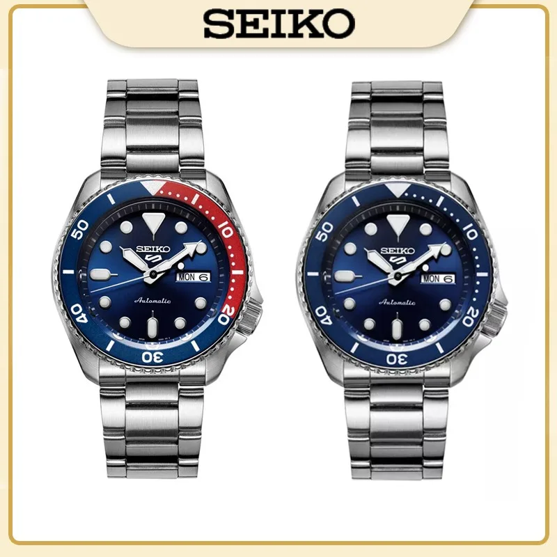 SEIKO Mechanical Watch Men\'s Series Automatic Waterproof Steel Band Round Rotatable Wristwatches SRPD53K1 for Seiko 5 Watch