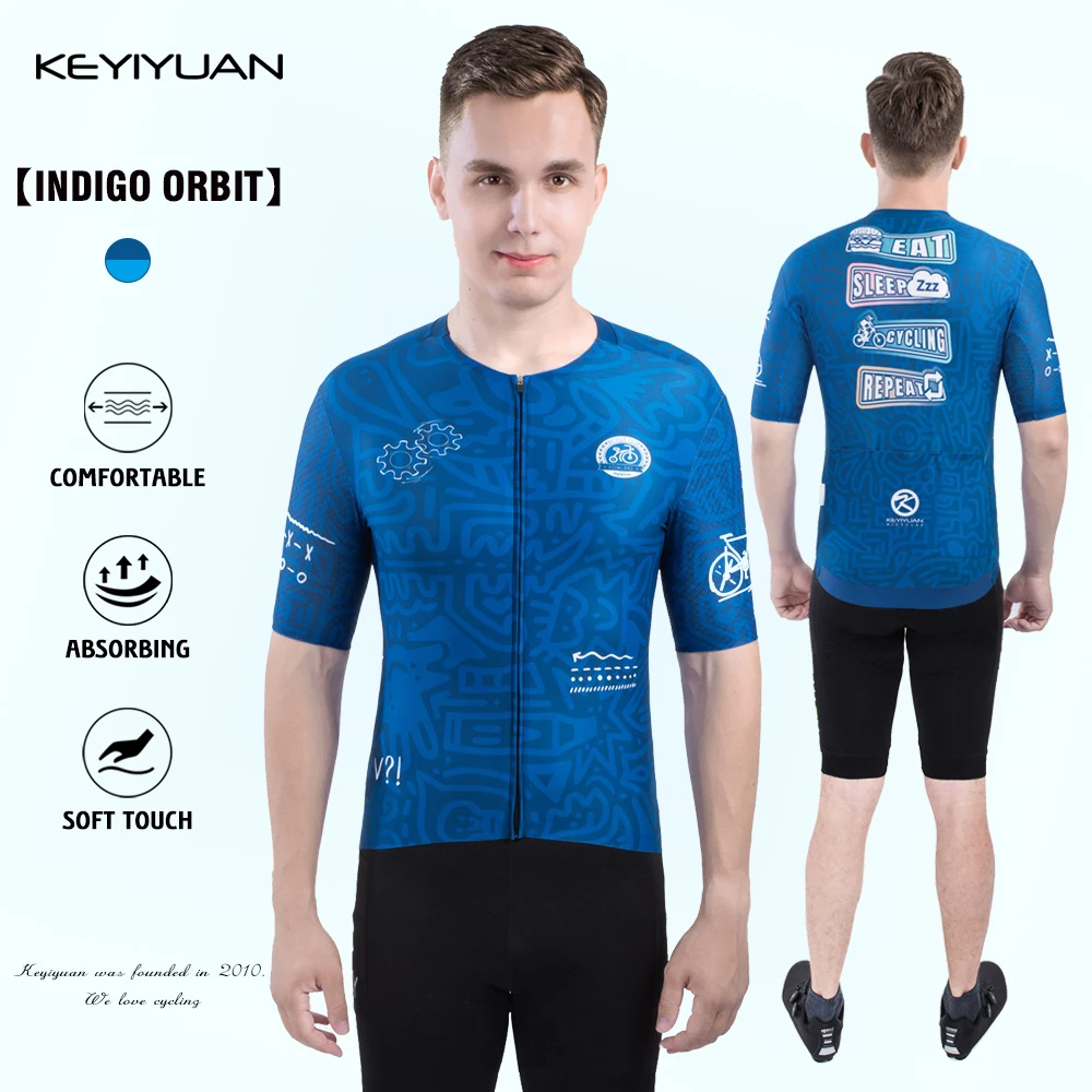 

KEYIYUAN 2025 New Men's Summer Thin Short-sleeved Road Cycling Wear And Outdoor Cycling Sportswear