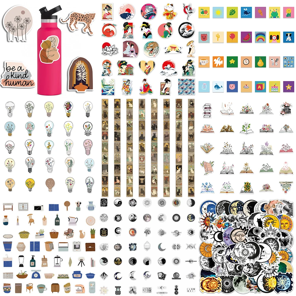 10/30/50PCS Cartoon Art Stickers Serie Creatieve Boho Stijl Graffiti Laptop Helm Bagage Telefoon Skateboard Decoratie Groothandel