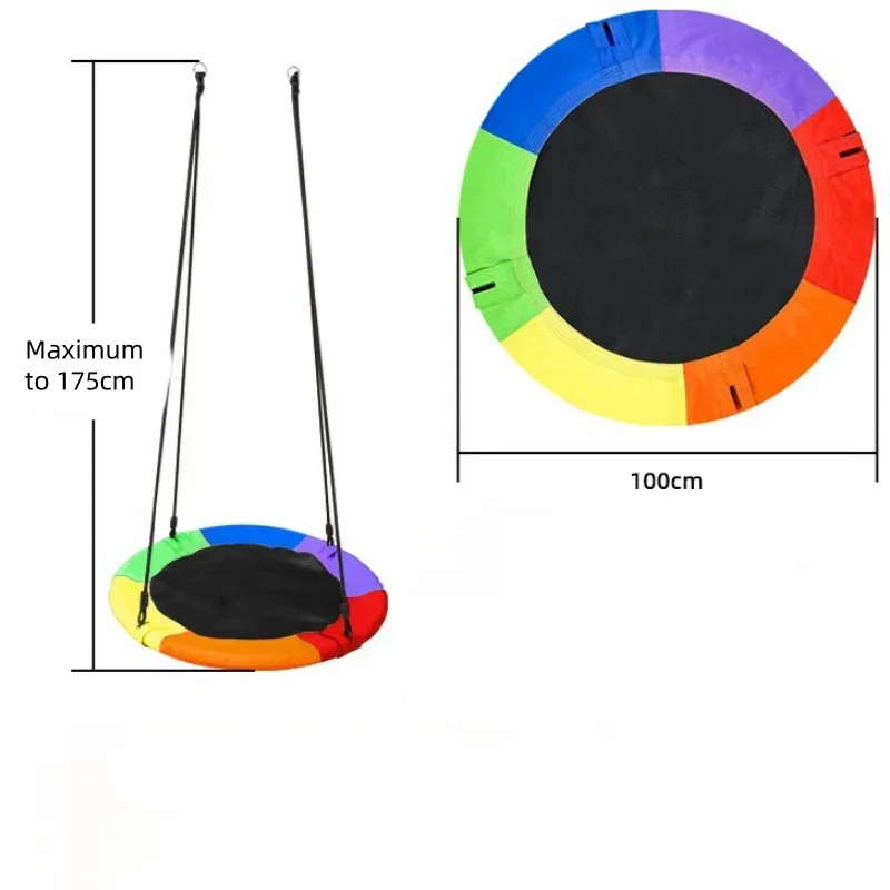 لأرجوحة الحديقة أرجوحة معلقة داخلية للأطفال كرسي هزاز معلق قماش أكسفورد قوي ومقاوم للاهتراء #6