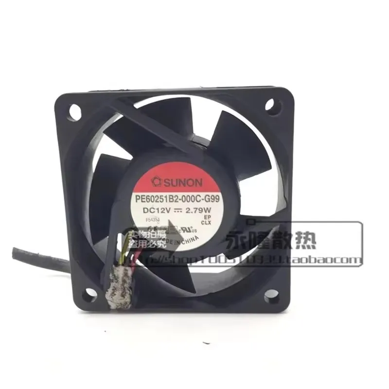 

Original 60 * 60 * 25MM 6CM frequency converter switch Cooling fan 12V 2.79W PE60251B2-000C-G99