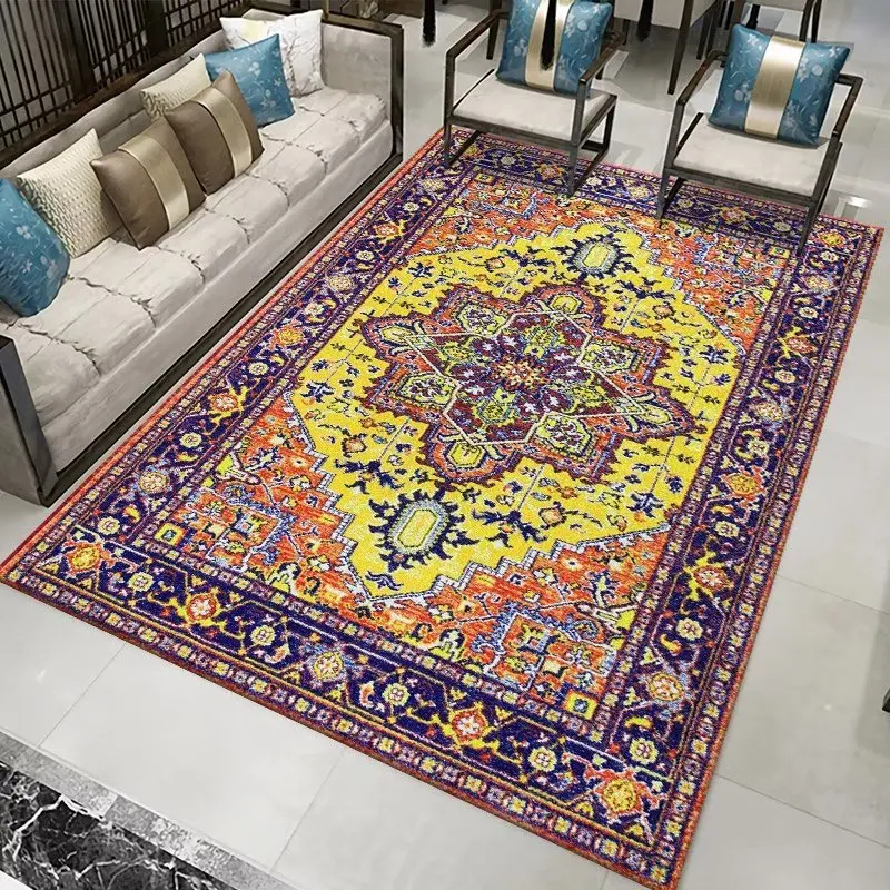 VIKAMA 1PC Vintage Persian Carpet B&B Hotel full Carpeted American Bohemian Moroccan Living Room Carpet