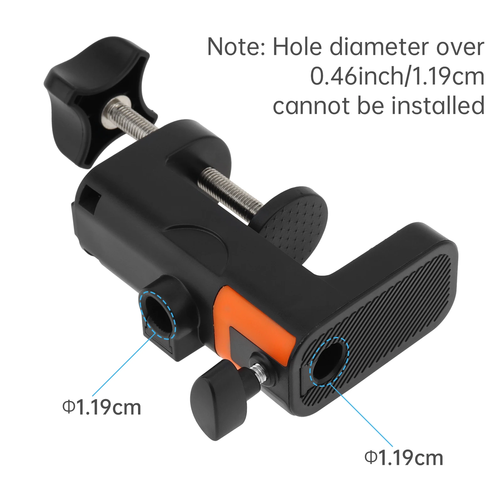 Table Clamp Mount Desk Lamp Clamp 2-In-1 Table Mounting Clamp Universal Bracket Clamp for Desk Lamp / Microphone Stand 6
