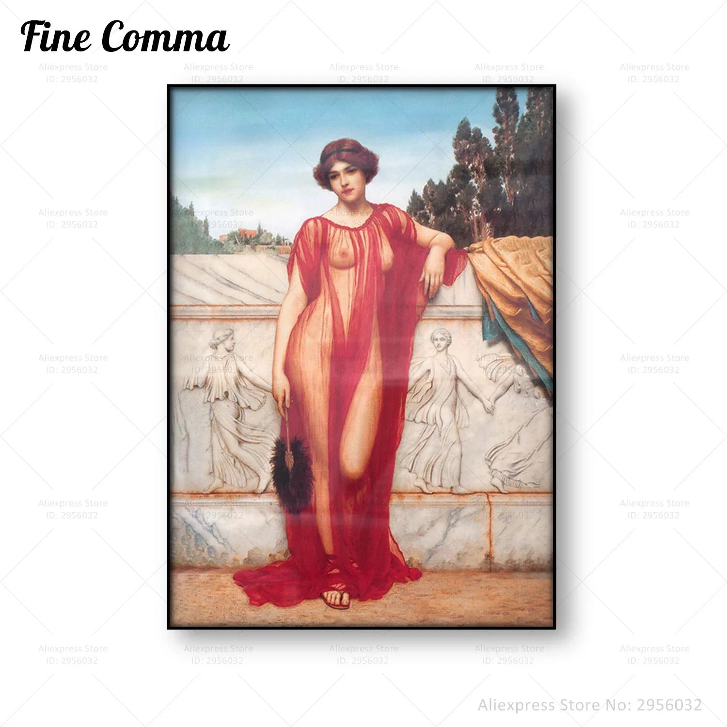 Athenais John William Godward Vintage Poster Oil Painting Reproduction Canvas Print Copy Wall Art Home Decoration Picture Decor