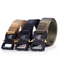 3.2cm Nylon Military Tactical Men Belt Webbing Canvas Outdoor Web Cobra Special Forces Training Sport Belts With Metal Buckle