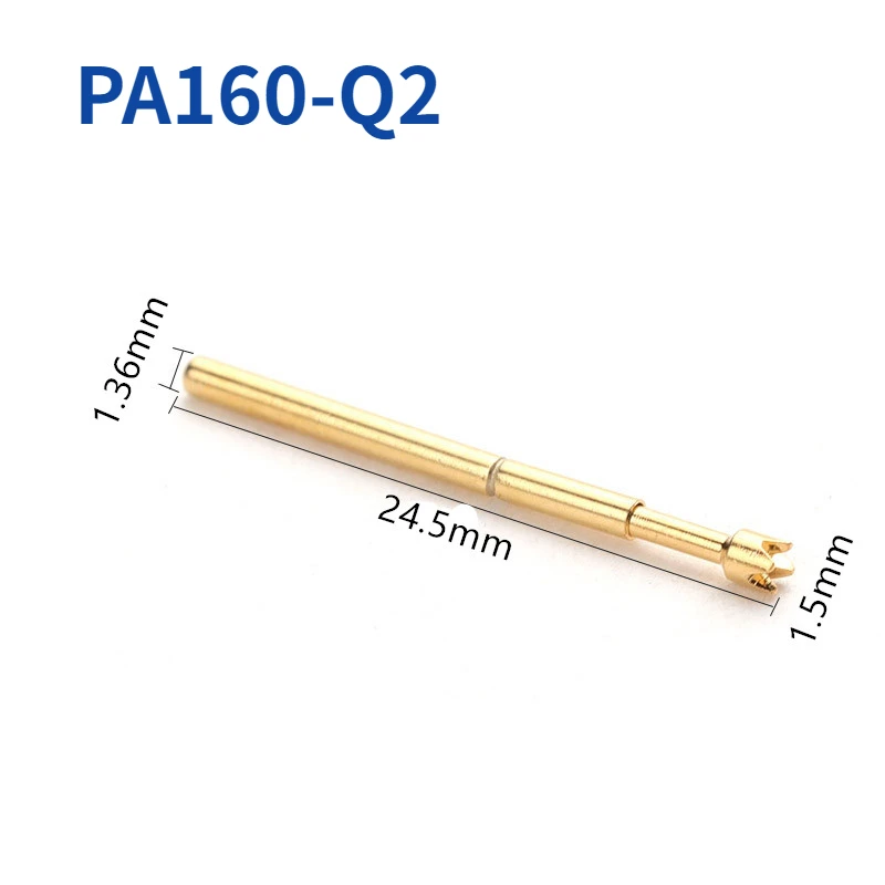 

100PCS/pack Gold-plated PA160-Q2 Four Claw Plum Blossom Probe 1.36mm Outer Diameter 24.5mm Total Length PCB Spring Test Pin