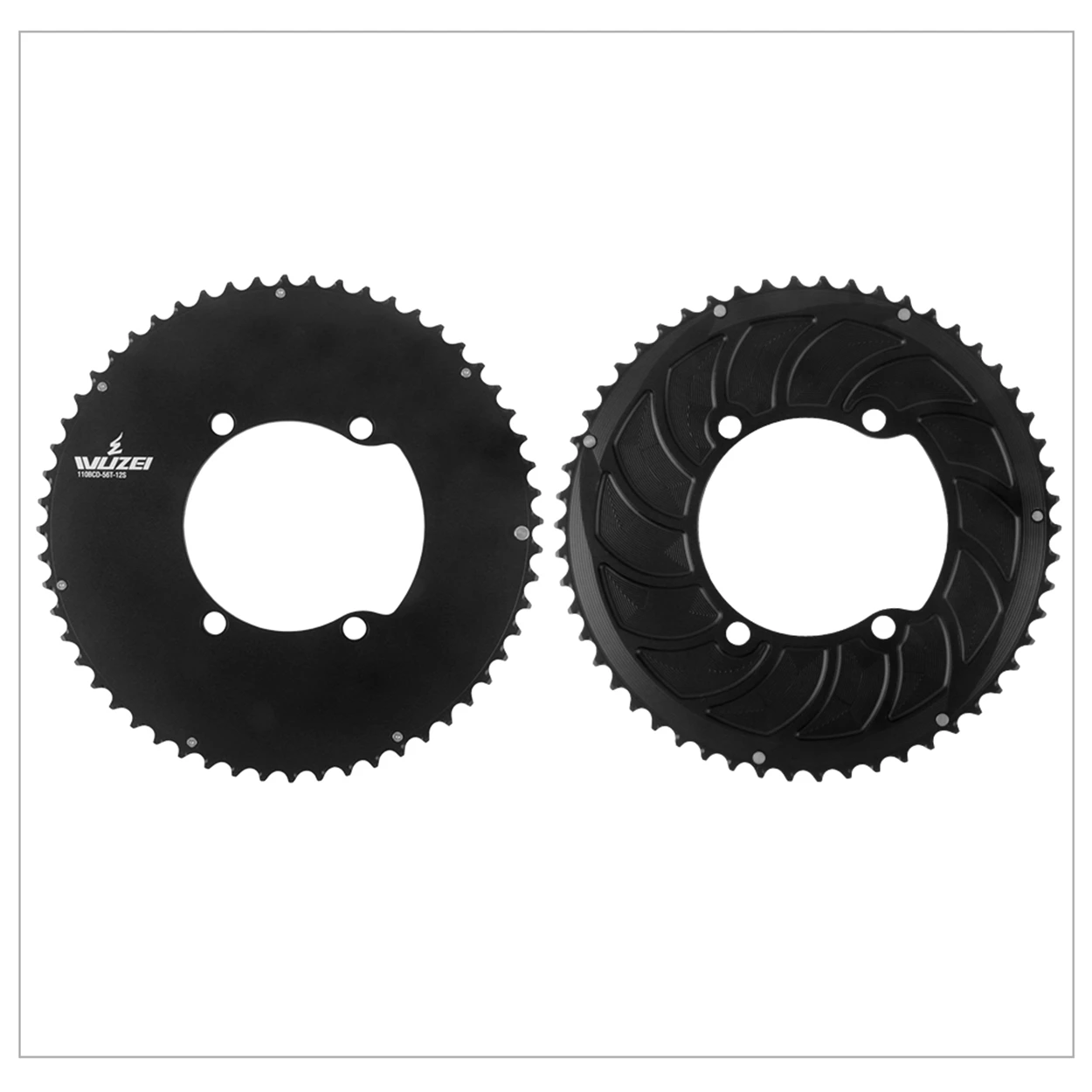 WUZEI 110BCD Rennrad Doppelkettenblatt 2x10/11/12-fach Fahrradkettenblatt 48T/33T 58T/44T Krone für Shimano 105 Ultegra R8000 – Detail 23
