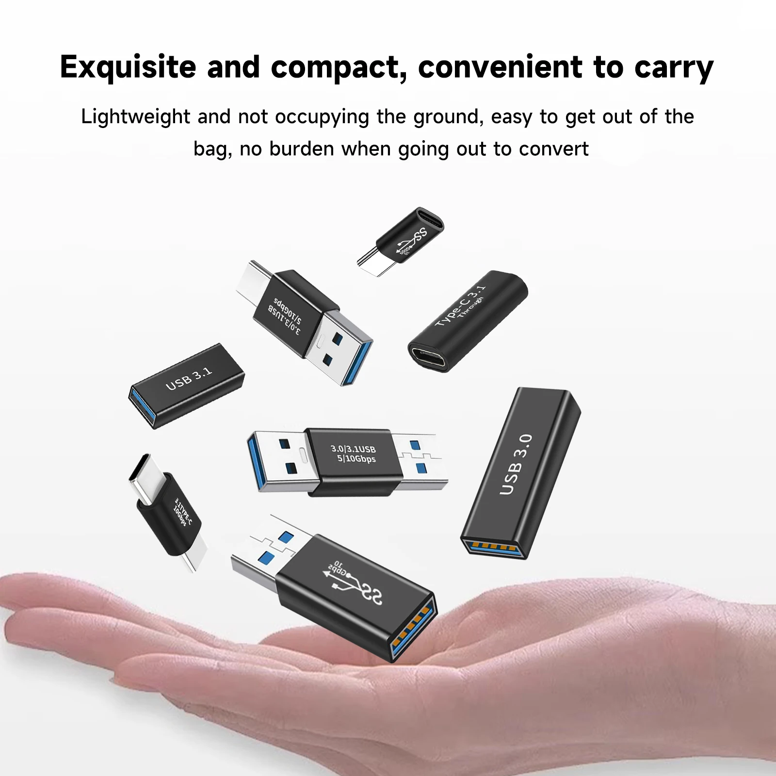 8 قطعة العالمي USB 3.0 OTG نوع C محول USB C ذكر إلى USB-A ذكر أنثى محول للهواتف الذكية أندرويد هاتف لوحي