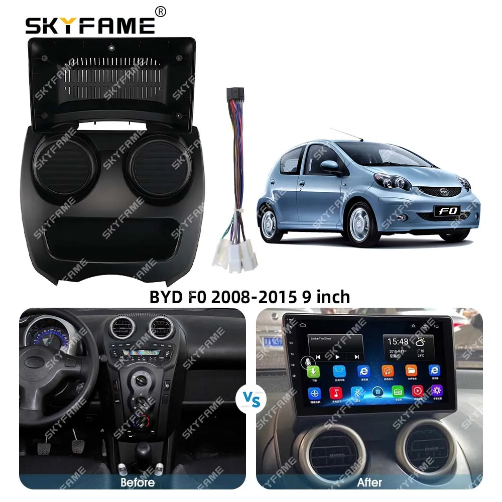 Skyالشهرة إطار سيارة فآسيا محول أندرويد راديو داش لوحة تركيب عدة ل BYD F0