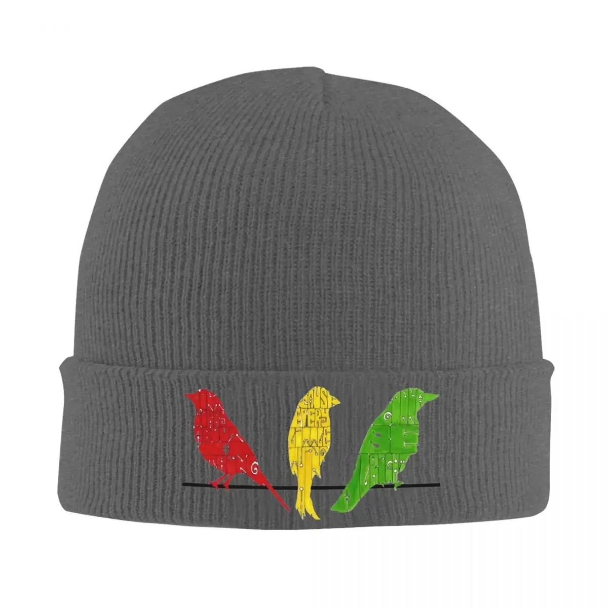 Three Little Birds Beanie Hats Bonnet Hats Men Women Funny Kpop Knitting Hat Spring Design Head Wrap Caps