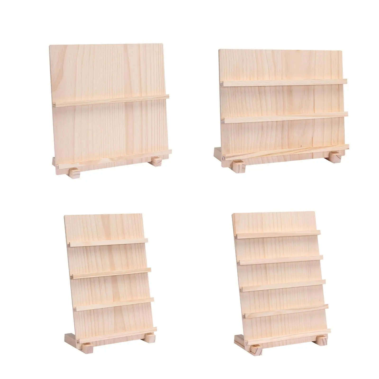 Wooden Earring Display Rack Jewelry Napkin Display for Shows with Base Multilayer Earring