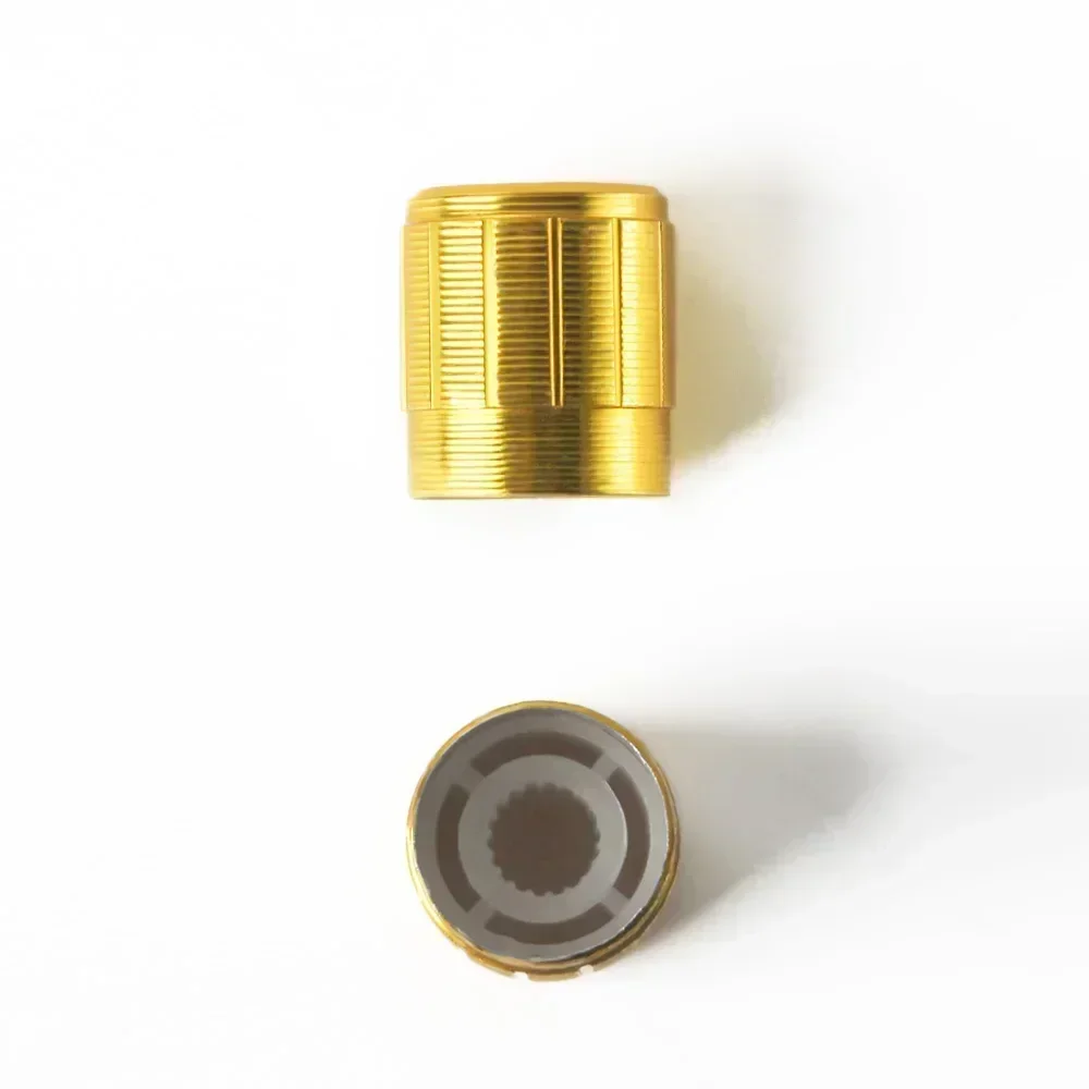 5PCS/SET WH148 Potentiometer Knob Cap Gold Aluminum Alloy Knob Caps for Rotary Switch Volume Control Knob 15*17mm