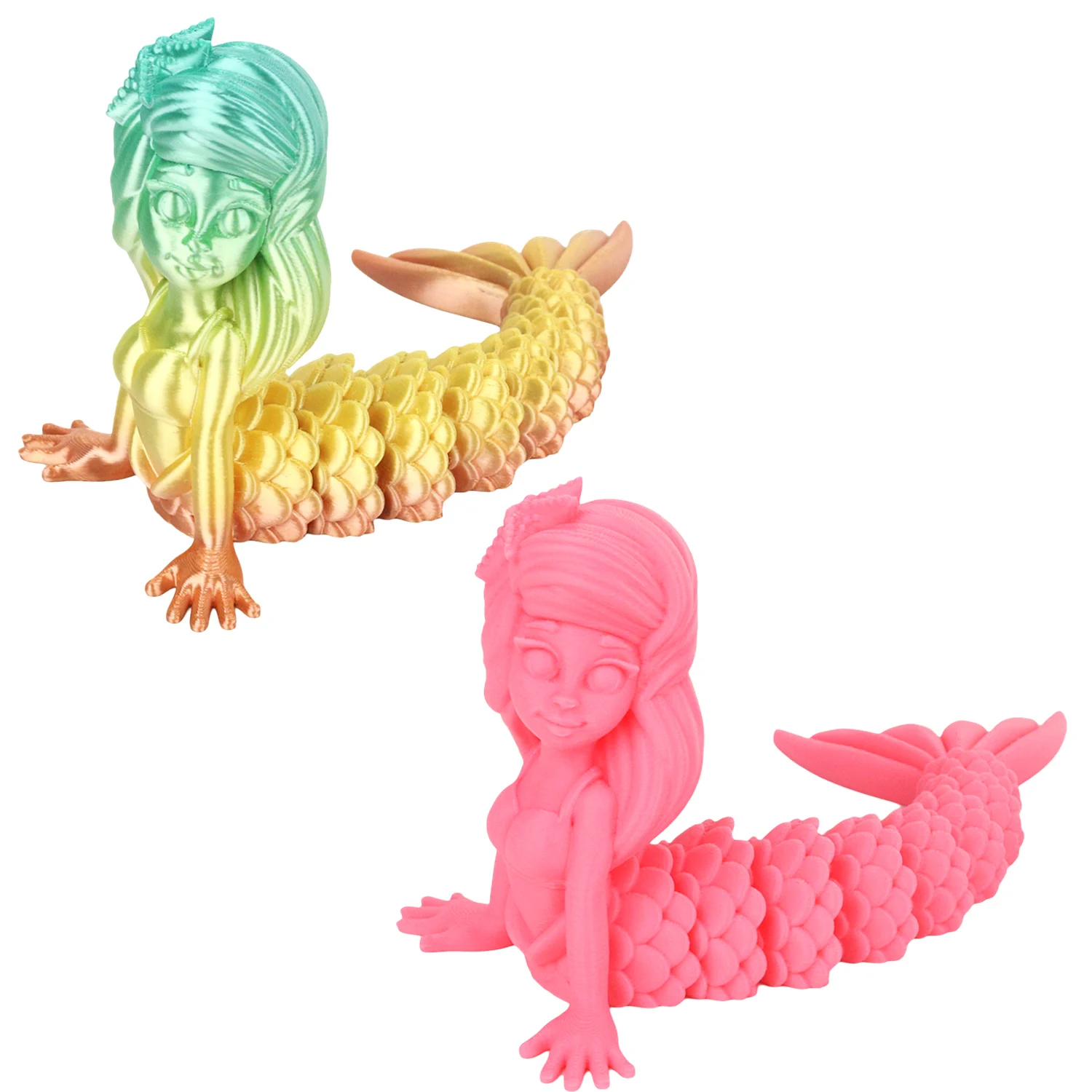 Simulated mermaid movable joint cute decoration children's toy ornament desktop decoration