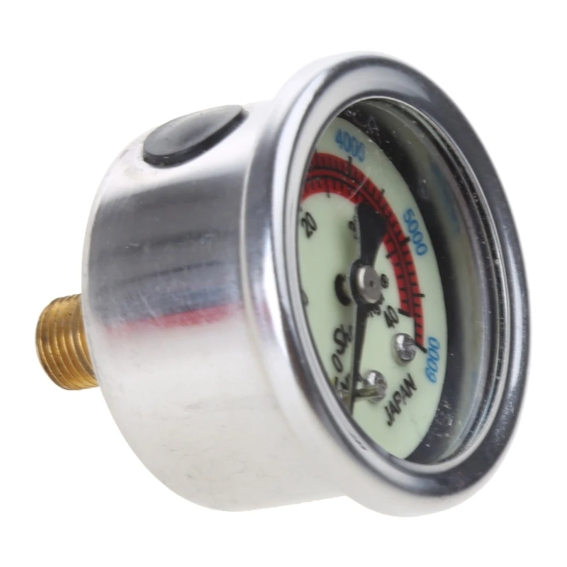 2 in Size Liquid-Filled Pool Filter Pressure Gauge Stainless Steel-Case 0-6000/ 0-40MPa Durable Fuel-Pressure Regulator