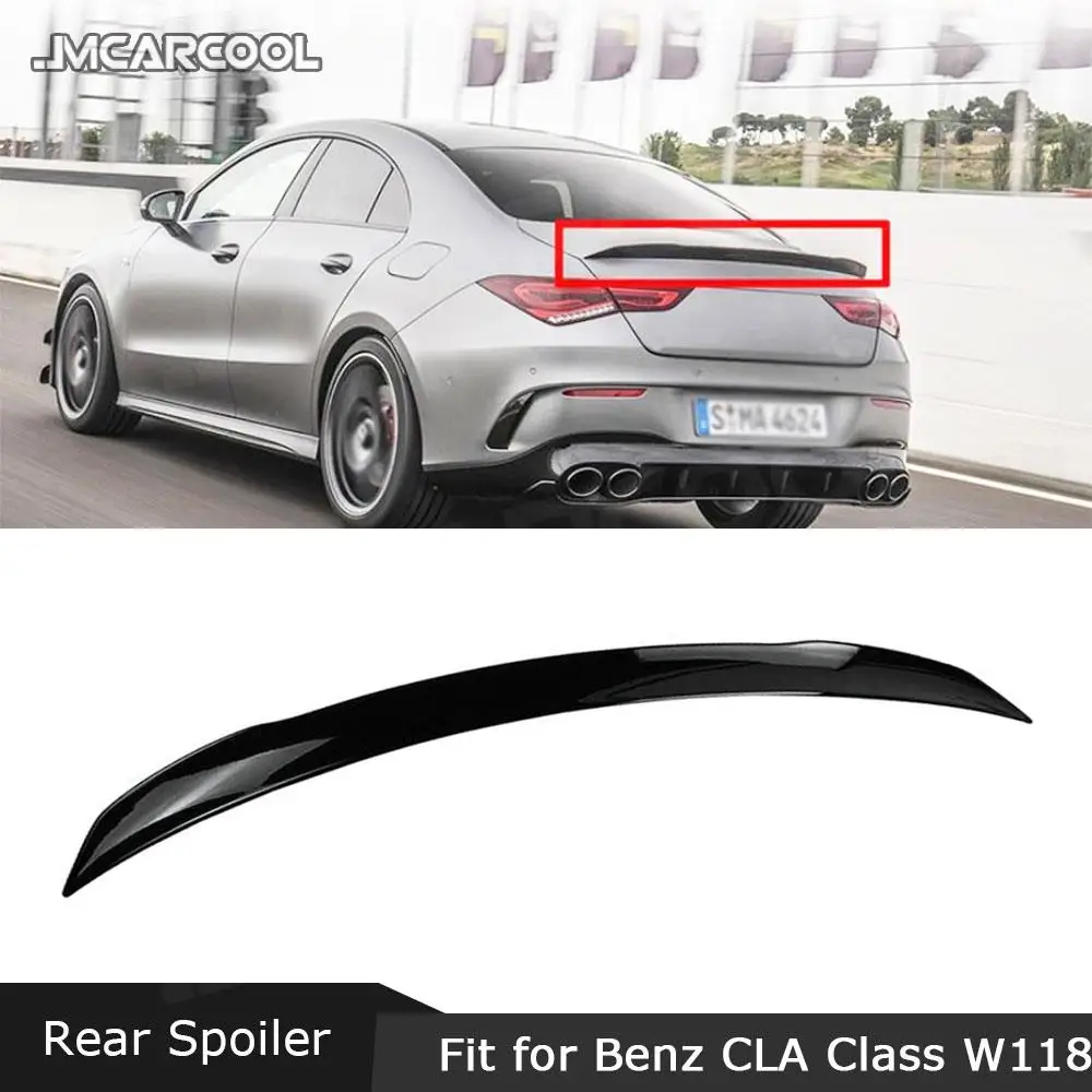 

ABS Gloss Black Rear Trunk Lip Spoiler For Mercedes Benz W118 C118 CLA35 CLA180 CLA200 CLA250 CLA45 AMG Line 2019-2024