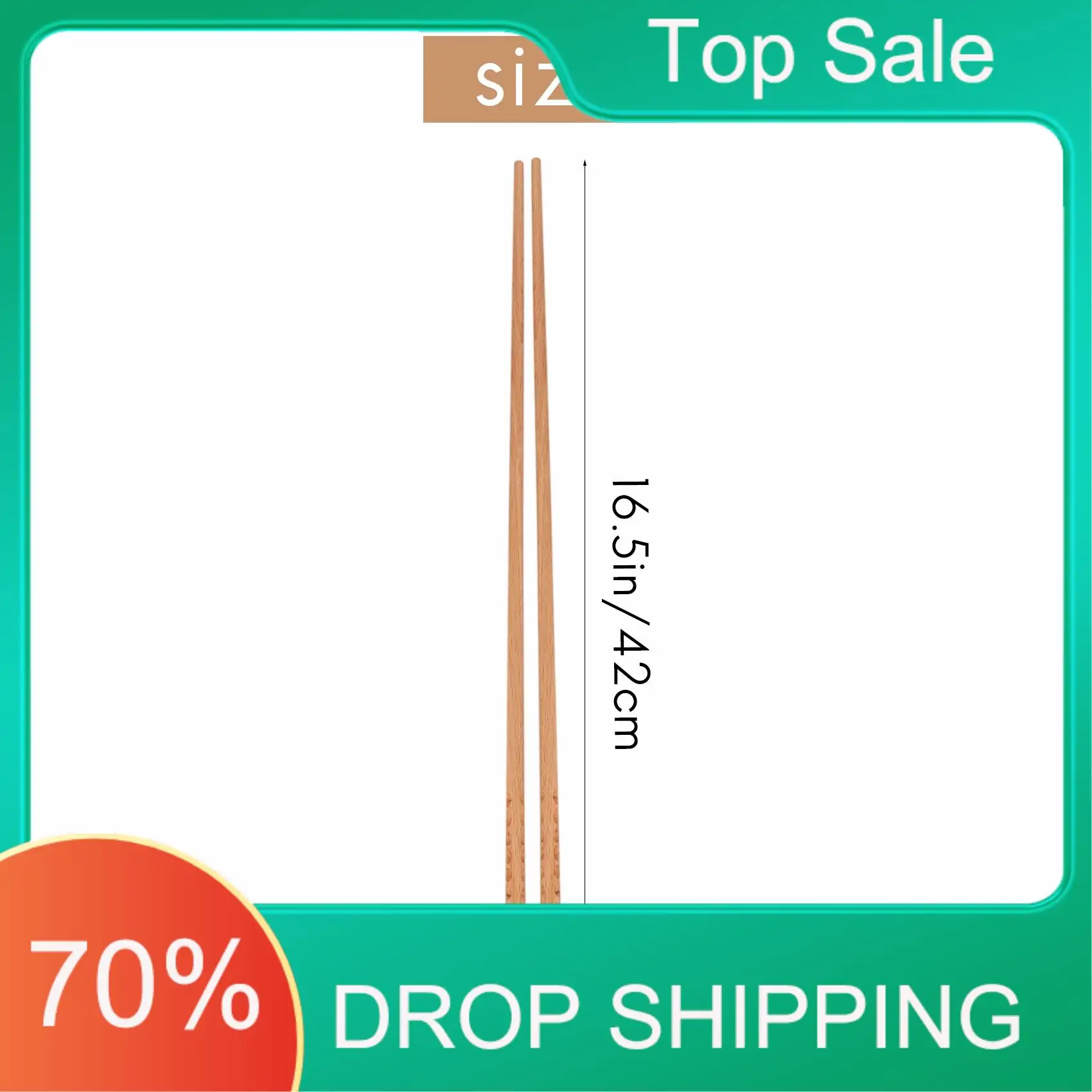 ^Arrival 2 Pairs Wooden Cooking Chopsticks Roasting Chopsticks Extra Long Chopsticks For Hot Pot Roasting Cooking Noodles
