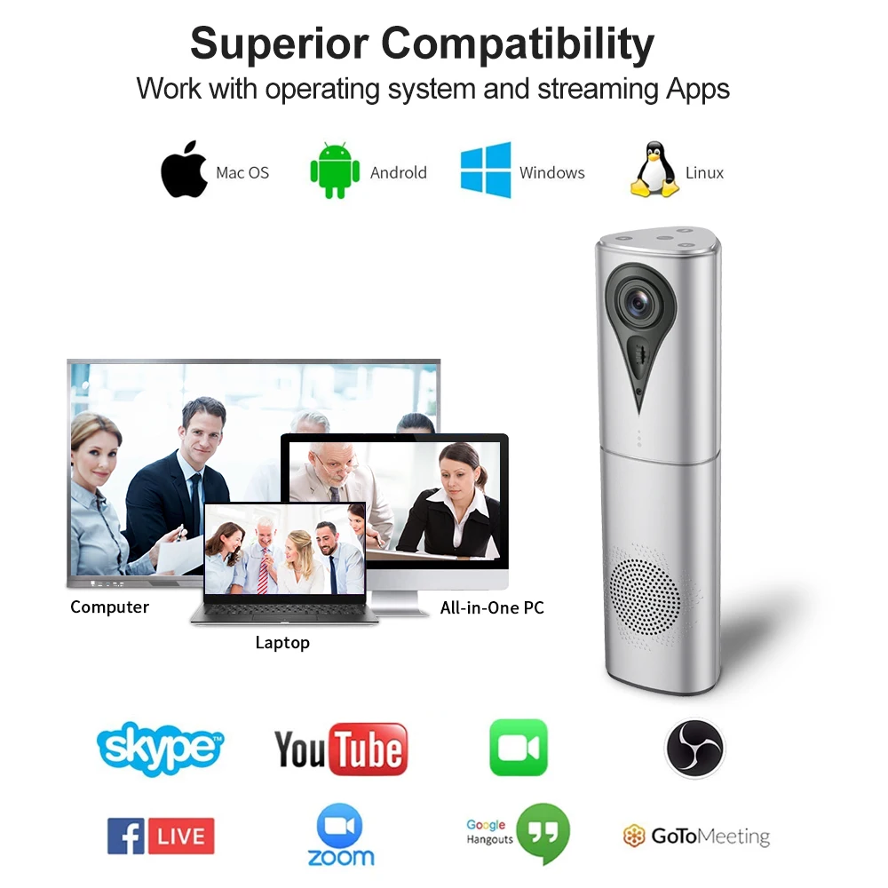 YSX-K8ระดับ10การประชุมแบบพกพา HD อุปกรณ์วิดีโอการประชุม All In One สำหรับ Videoconference Telemedicine