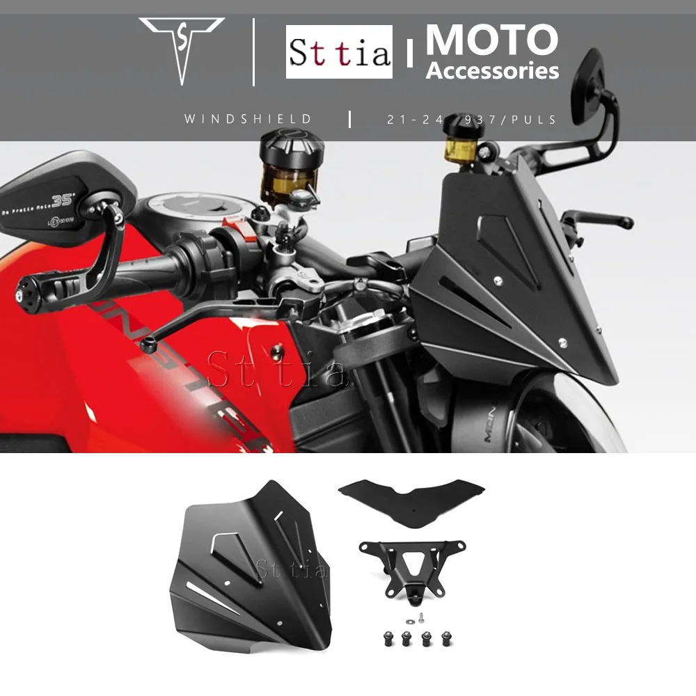 

Motorcycle Accessories Front Screen Windshield Fairing Deflector Guard Kit FOR DUCATI MONSTER 937 Monster937 2021-2024 2023 2022