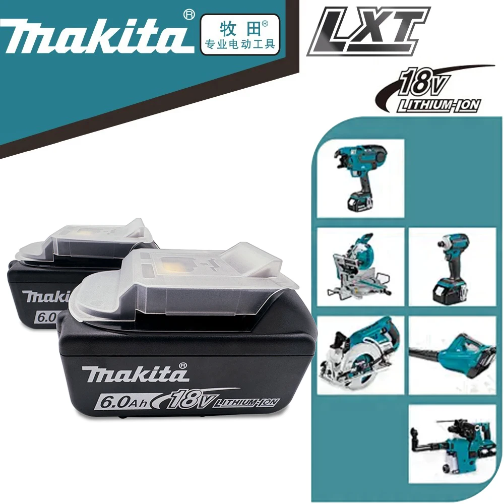 

Makita 18v 6000mAh battery with LED bl1850b BL1850 bl1860 bl 1860 bl1830 bl1815 bl1840 LXT400 for makita tools drill Battery