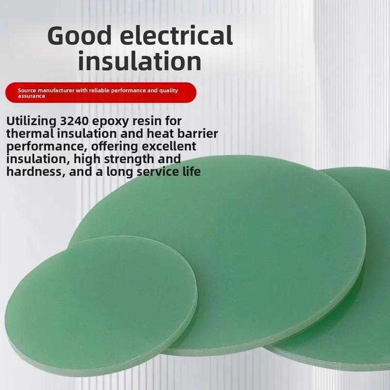 FR-4 3240 Epoxy Round Board Water Green Insulation Plate 80-200mm Diameter