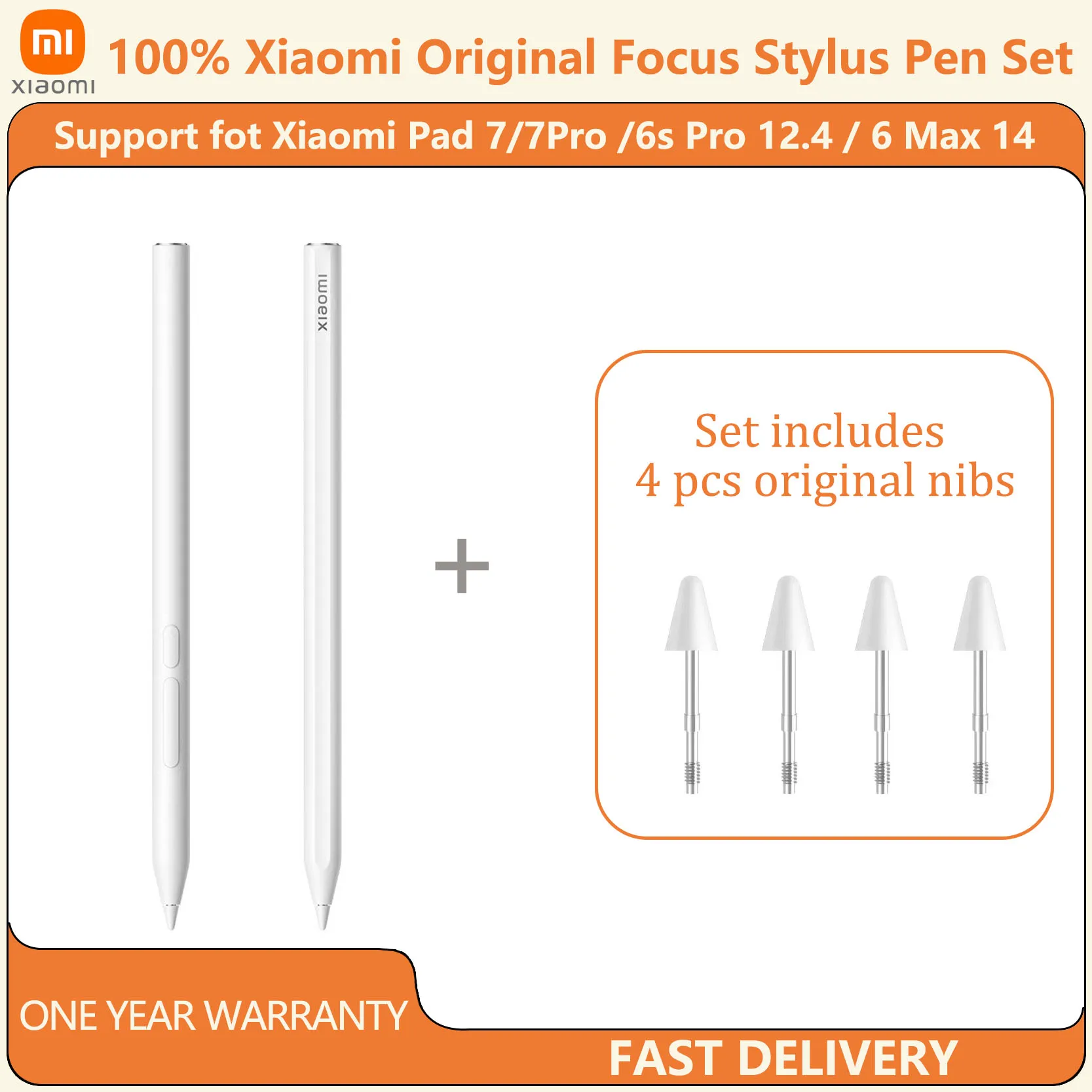 

Original Xiaomi Focus Stylus Pen Set Draw Writing Screenshot Tablet Screen Touch Smart Pen For Xiaomi Pad 7/7 Pro/6S Pro/6 Max