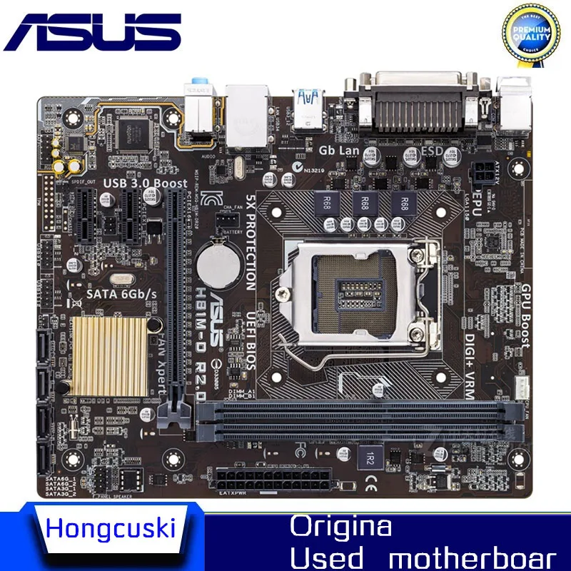 

Используется для ASUS H81M-D R2.0 оригинальная материнская плата Socket LGA 1150 DDR3 H81 SATA3 USB3.0 настольная материнская плата